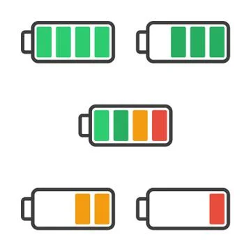 Icon battery charge level Stock Illustration