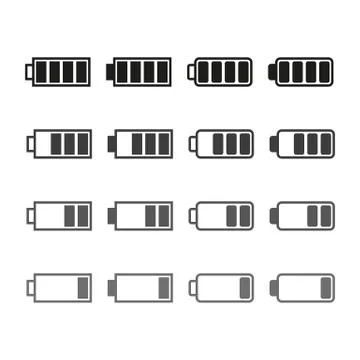 Icon battery charge level Stock Illustration