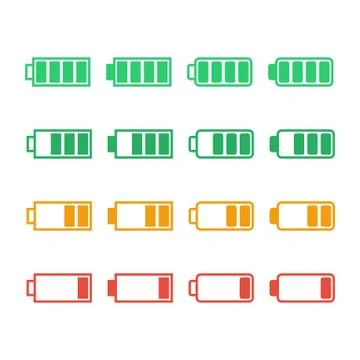 Icon battery charge level Stock Illustration