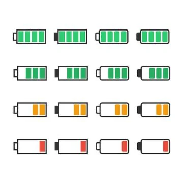 Icon battery charge level Stock Illustration