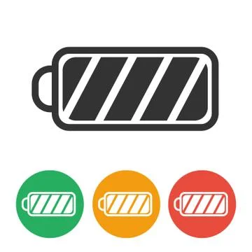 Icon battery charge level Stock Illustration