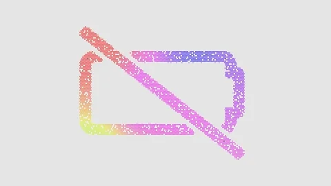 Icon battery slash is made up of LED square shapes that shimmer and flicker. Stock Footage 296473141