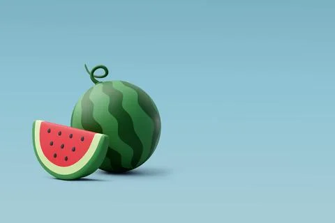 Icon Beach WaterMelon Stock Illustration