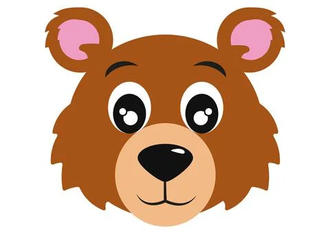Icon of Bear Face. Animals. Vector Bear Face Stock Illustration