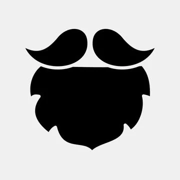 Icon beard and mustache. St. Patrick's Day celebration elements. Icons in g.. Illustrazione stock