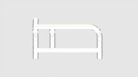 Icon bed empty is distorted. Glitch. Noise, chromatic aberration, geometric Stock Footage 305736236