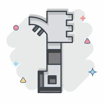 Icon Bee Hive Scraper. related to Apiary symbol. comic style. simple design.. 스톡 일러스트