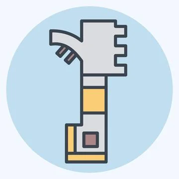 Icon Bee Hive Scraper. related to Apiary symbol. color mate style. simple d.. 스톡 일러스트