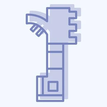 Icon Bee Hive Scraper. related to Apiary symbol. two tone style. simple des.. Stock Illustration