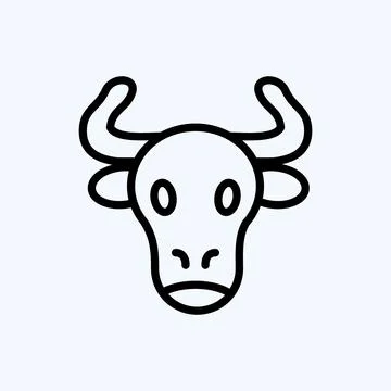 Icon Beef. suitable for Meat. line style. simple design editable. design temp Stock Illustration
