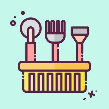 Icon Beekeeper Tool. related to Apiary symbol. MBE style. simple design edi.. Ilustração Stock