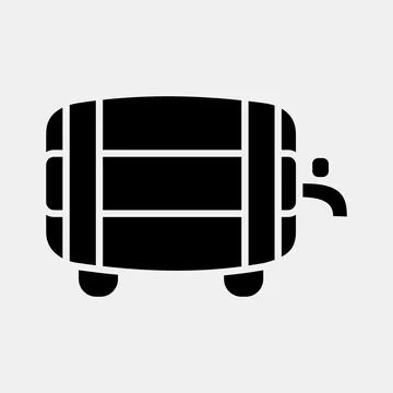 Icon beer barrel. St. Patrick's Day celebration elements. Icons in glyph st.. Illustrazione stock