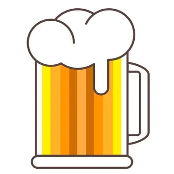 Icon of beer mug Stock Illustration