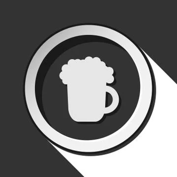 Icon - beer with shadow Stock Illustration