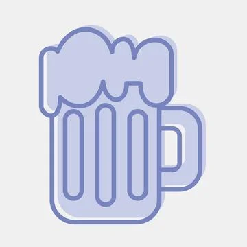 Icon beer. St. Patrick's Day celebration elements. Icons in two tone style... 스톡 일러스트