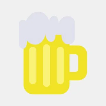 Icon beer. St. Patrick's Day celebration elements. Icons in flat style. Goo.. イラスト素材