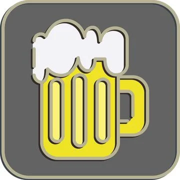 Icon beer. St. Patrick's Day celebration elements. Icons in embossed style... イラスト素材