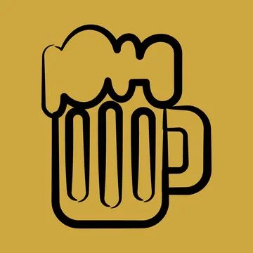 Icon beer. St. Patrick's Day celebration elements. Icons in hand drawn styl.. イラスト素材
