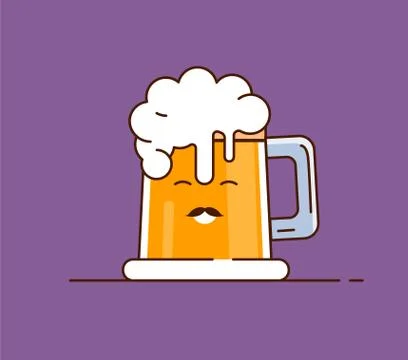 Icon beer. Vector illustration. Flat illustration in cartoon style. Stock-Illustration