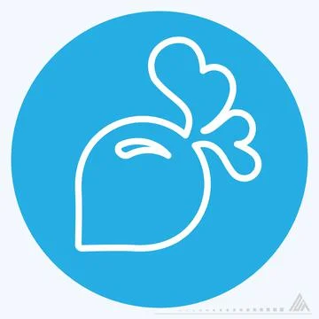 Icon Beetroot - Blue Eyes Style Stock Illustration