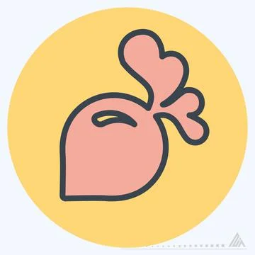 Icon Beetroot - Color Mate Style Stock Illustration
