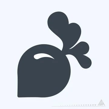 Icon Beetroot - Glyph Style Stock Illustration