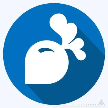 Icon Beetroot - Long Shadow Style Stock Illustration