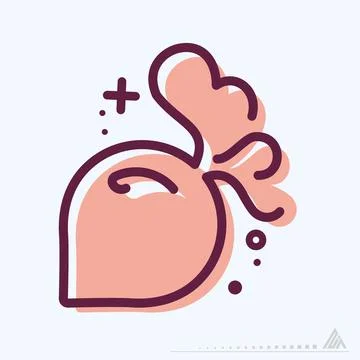 Icon Beetroot - MBE Syle Stock Illustration