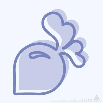 Icon Beetroot - Two Tone Style Stock Illustration