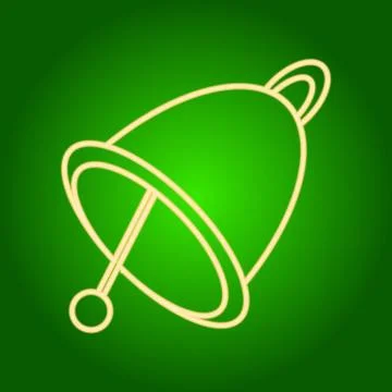 Icon bell. Easter. Stock Illustration