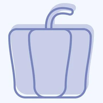 Icon Bell Pepper. related to Fruits and Vegetables symbol. two tone style. .. Stock Illustration