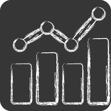 Icon Benchmarking. related to Business Analysis symbol. chalk Style simple .. 스톡 일러스트