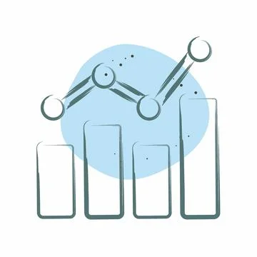 Icon Benchmarking. related to Business Analysis symbol. Color Spot Style si.. 스톡 일러스트
