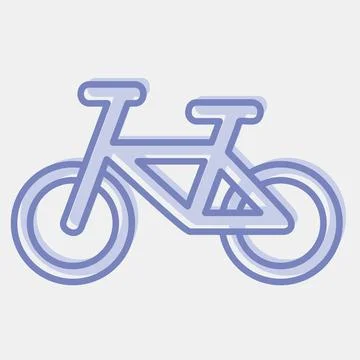 Icon bicycle. Transportation elements. Icons in two tone style. Good for pr.. Stock Illustration