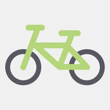 Icon bicycle. Transportation elements. Icons in flat style. Good for prints.. Stockillustratie