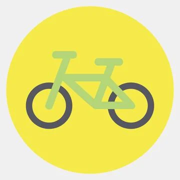 Icon bicycle. Transportation elements. Icons in color mate style. Good for .. Stock Illustration