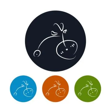 Icon bicycle , vector illustration Illustrazione stock