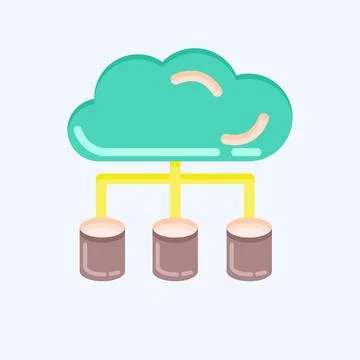 Icon Big Data. related to Machine Learning symbol. flat style. simple desig.. Stockillustratie