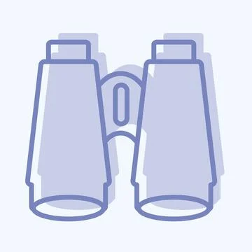 Icon Binoculars - Two Tone Style - Simple illustration,Editable stroke Stock Illustration
