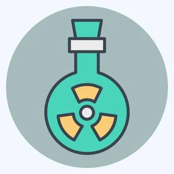 Icon Bio Weapon. related to Bioengineering symbol. color mate style Stock Illustration