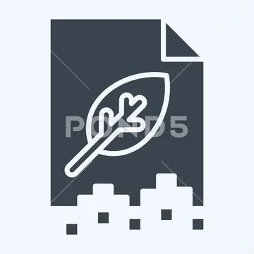 Icon Biodegradable 2. related to Plastic Pollution symbol. glyph style ...