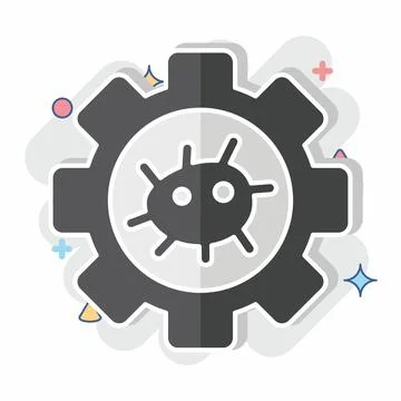 Icon Bioengineering. related to Bioengineering symbol. comic style Stock Illustration