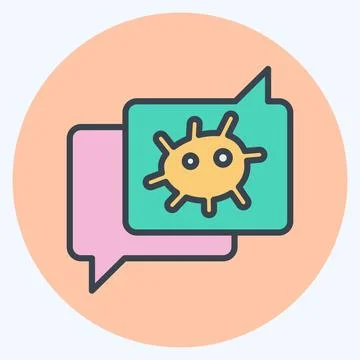 Icon Bioethics Deabte. related to Bioengineering symbol. color mate style Illustrazione stock