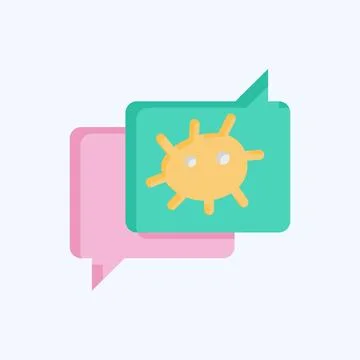 Icon Bioethics Deabte. related to Bioengineering symbol. flat style Stock Illustration
