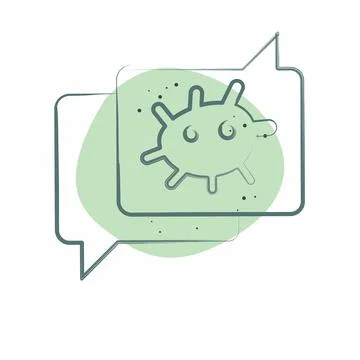 Icon Bioethics Deabte. related to Bioengineering symbol. Color Spot Style Stock Illustration