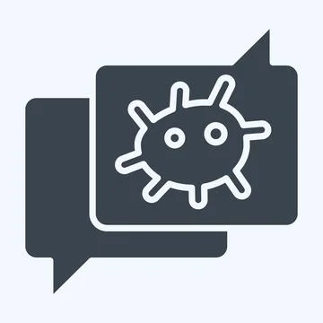 Icon Bioethics Deabte. related to Bioengineering symbol. glyph style Stock Illustration