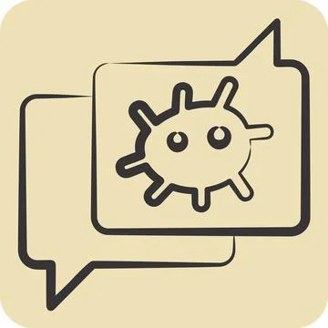 Icon Bioethics Deabte. related to Bioengineering symbol. hand drawn style Stock Illustration