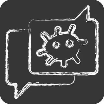 Icon Bioethics Deabte. related to Bioengineering symbol. chalk Style Stock Illustration