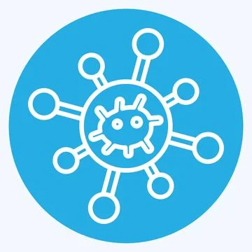 Icon Biological Network. related to Bioengineering symbol. blue eyes style Stock Illustration