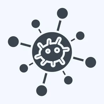 Icon Biological Network. related to Bioengineering symbol. glyph style イラスト素材